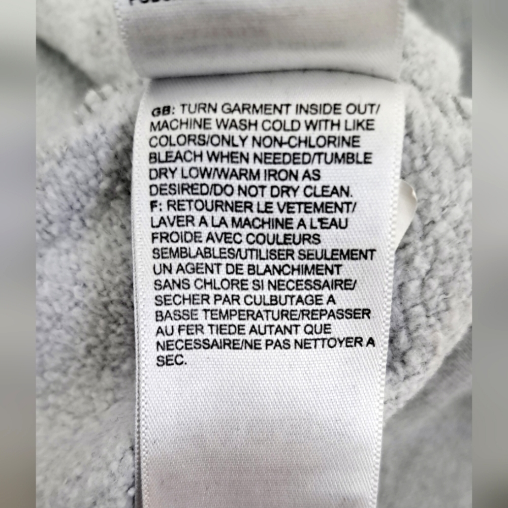 The North Face Womens Grey Hoodie Printed Pullover Kangaroo Pockets Logo L - Picture 13 of 15